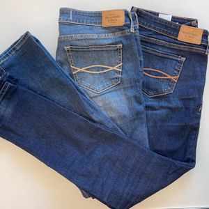 Abercrombie & Fitch - Stretch Skinny Ankle Jean - Dark and light wash - Size 26